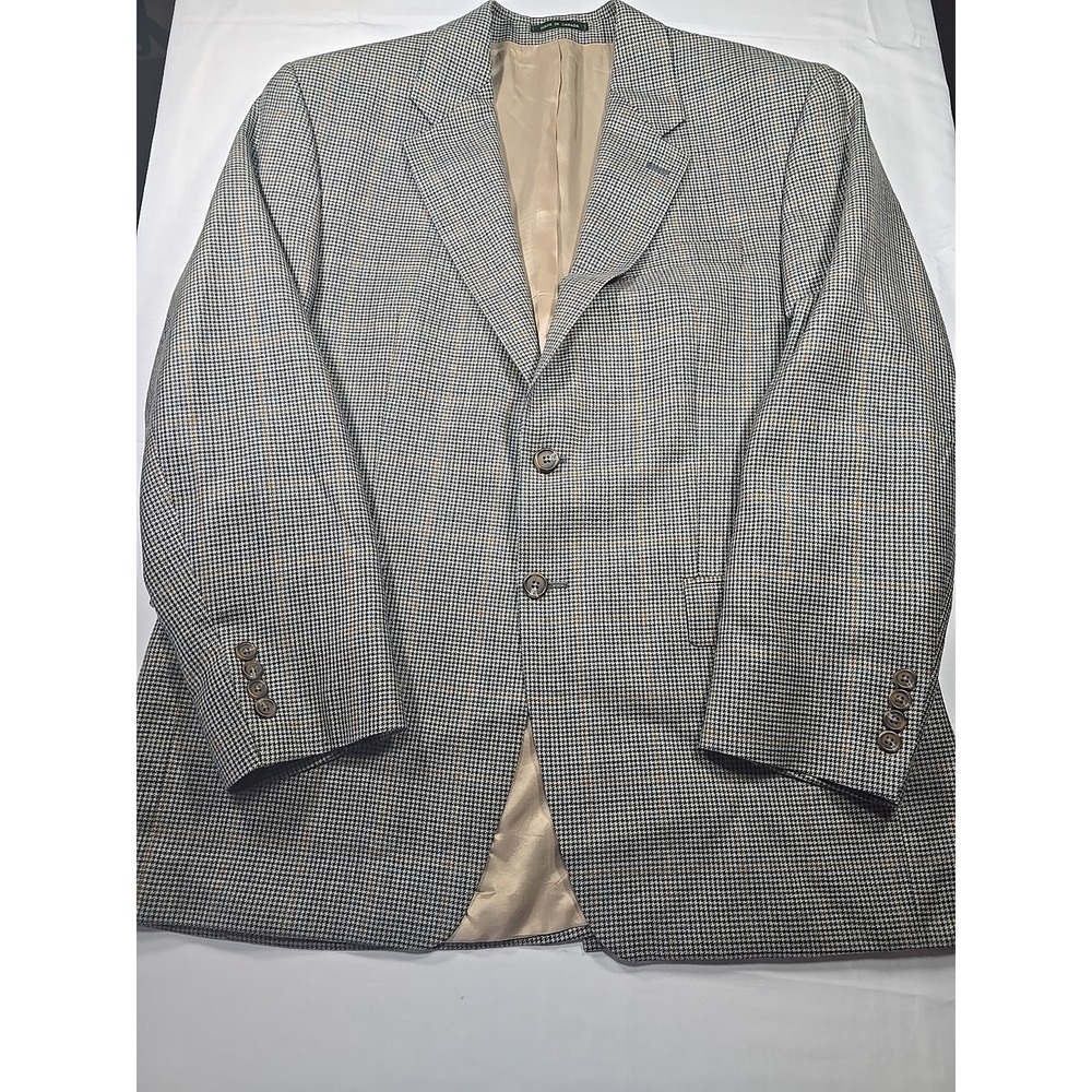 Ralph Lauren Houndstooth Wool Silk Blazer 42R‎ Old Money Men's